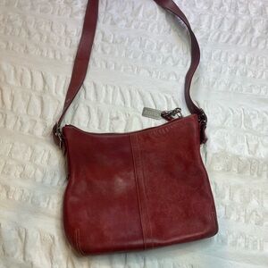 Coach Burgundy Leather Crossbody Bag